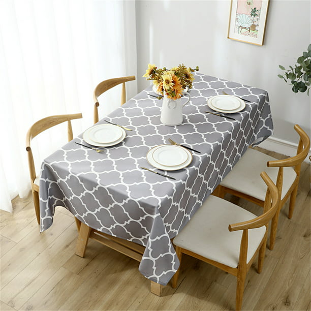 Printed Tablecloth Rectangle Dining Room Table Cover Oil Proof Home Party Decor
